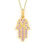 Load image into Gallery viewer, Exquisite 14K Yellow Gold Hamsa Necklace