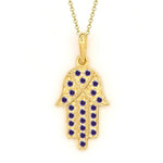 Load image into Gallery viewer, Exquisite 14K Yellow Gold Hamsa Necklace