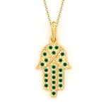 Load image into Gallery viewer, Exquisite 14K Yellow Gold Hamsa Necklace