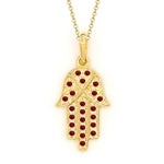 Load image into Gallery viewer, Exquisite 14K Yellow Gold Hamsa Necklace