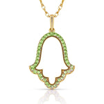 Load image into Gallery viewer, Elegant 14K Yellow Gold Hamsa Necklace
