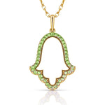 Load image into Gallery viewer, Elegant 14K Yellow Gold Hamsa Necklace