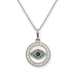 Load image into Gallery viewer, Stunning 14K Yellow Gold or White Gold Mont Evil Eye Necklace