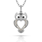 Load image into Gallery viewer, Enchanting 14K Yellow Gold or White Gold Owl Shaped Necklace
