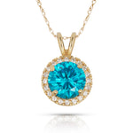 Load image into Gallery viewer, Elegant 14K Yellow Gold or White Gold Birthstone Necklace
