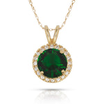 Load image into Gallery viewer, Elegant 14K Yellow Gold or White Gold Birthstone Necklace