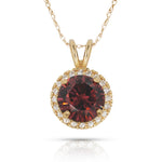 Load image into Gallery viewer, Elegant 14K Yellow Gold or White Gold Birthstone Necklace