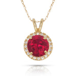 Load image into Gallery viewer, Elegant 14K Yellow Gold or White Gold Birthstone Necklace