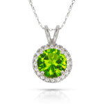 Load image into Gallery viewer, Elegant 14K Yellow Gold or White Gold Birthstone Necklace