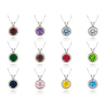 Load image into Gallery viewer, Elegant 14K Yellow Gold or White Gold Birthstone Necklace