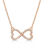 Load image into Gallery viewer, Exquisite 14k Gold Pave Infinity Heart Necklace
