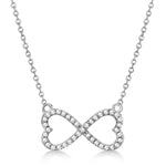 Load image into Gallery viewer, Exquisite 14k Gold Pave Infinity Heart Necklace