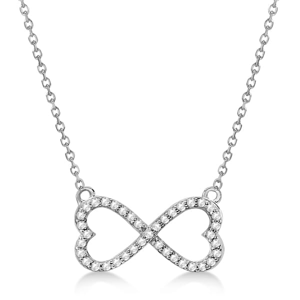 Exquisite 14k Gold Pave Infinity Heart Necklace