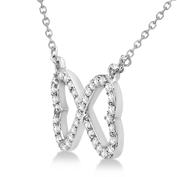 Exquisite 14k Gold Pave Infinity Heart Necklace