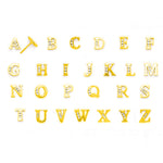 Load image into Gallery viewer, 14k Gold Classic Initial Letter Stud Post Earring