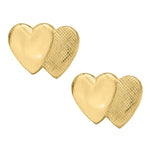 Load image into Gallery viewer, 14K Yellow Gold Entwined Heart Stamped Earrings