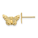 Load image into Gallery viewer, 14K Yellow Gold Butterfly Stamping Earrings