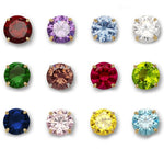 Load image into Gallery viewer, 14K Yellow Gold Small Basket Set Birthstone Screw Back Earrings