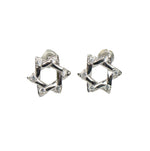 Load image into Gallery viewer, 14k Gold Star of David Stud Earrings with Screw Back