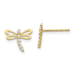 Load image into Gallery viewer, 14k Yellow Gold Dragonfly Post Earrings