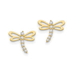 Load image into Gallery viewer, 14k Yellow Gold Dragonfly Post Earrings