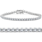 Load image into Gallery viewer, Sparkling 5 Carat Natural diamond Round Brilliant Tennis Bracelet in 14K Yellow Gold &amp; White Gold
