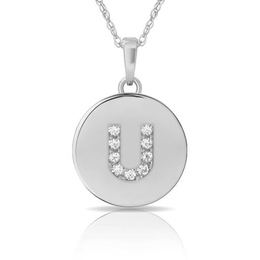 14k Gold 12mm x 18mm Disc with Initial Engraved Letter Necklace