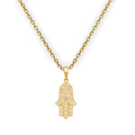 Load image into Gallery viewer, Stunning 14K Gold Hamsa Necklace