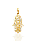 Load image into Gallery viewer, Stunning 14K Gold Hamsa Necklace
