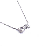 Load image into Gallery viewer, Elegant Love Script 14k White Gold Diamond Pendant Necklace