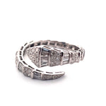 Load image into Gallery viewer, 14k White Gold Diamond Snake Tail Ring