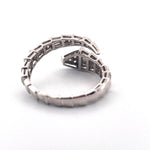 Load image into Gallery viewer, 14k White Gold Diamond Snake Tail Ring
