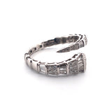 Load image into Gallery viewer, 14k White Gold Diamond Snake Tail Ring