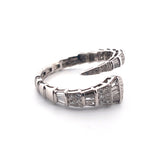 Load image into Gallery viewer, 14k White Gold Diamond Snake Tail Ring
