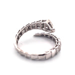 Load image into Gallery viewer, 14k White Gold Diamond Snake Tail Ring