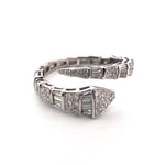 Load image into Gallery viewer, 14k White Gold Diamond Snake Tail Ring