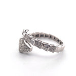 Load image into Gallery viewer, 14k White Gold Diamond Snake Tail Ring