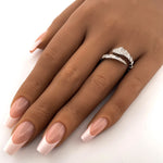 Load image into Gallery viewer, 14k White Gold Diamond Snake Tail Ring