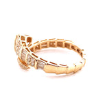 Load image into Gallery viewer, 14k Yellow Gold Diamond Snake Tail Ring