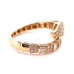 Load image into Gallery viewer, 14k Yellow Gold Diamond Snake Tail Ring