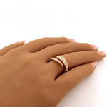 Load image into Gallery viewer, 14k Yellow Gold Diamond Snake Tail Ring