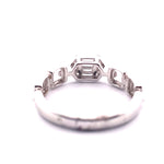 Load image into Gallery viewer, Elegant 14k White Gold Hexagon Cluster Diamond Ring