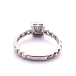 Load image into Gallery viewer, Dainty 14k White Gold Diamond Ring