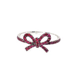 Load image into Gallery viewer, 10K White Gold "The Papillan" Ruby Bow Ring