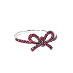 Load image into Gallery viewer, 10K White Gold "The Papillan" Ruby Bow Ring
