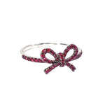 Load image into Gallery viewer, 10K White Gold &quot;The Papillan&quot; Ruby Bow Ring
