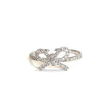 Load image into Gallery viewer, 14K White Gold "The Papillan" Diamond Bow Ring