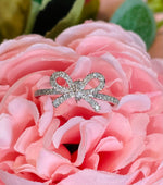 Load image into Gallery viewer, 14K White Gold &quot;The Papillan&quot; Diamond Bow Ring
