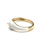 Load image into Gallery viewer, 18k Yellow Gold Enamel Diamond Ring