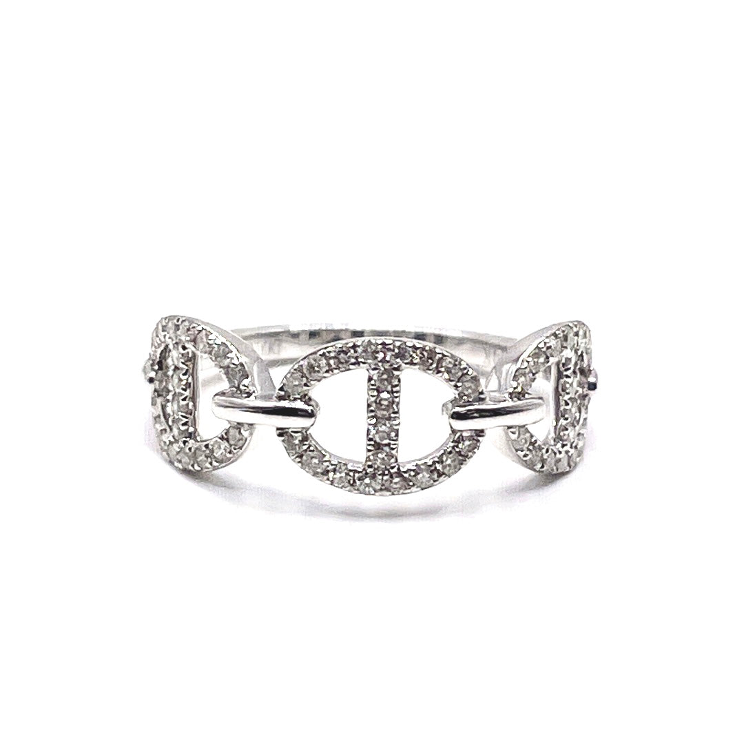 Elegant 14k White Gold Diamond Ring